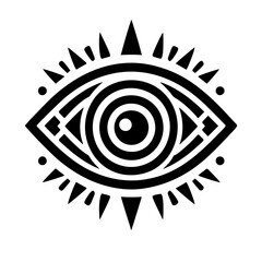 Decorative eye icon isolated on transparent background.