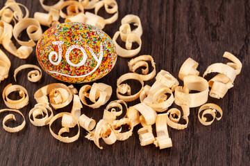 A decorated egg for the Easter festival to remember and honor Jesus Christ.