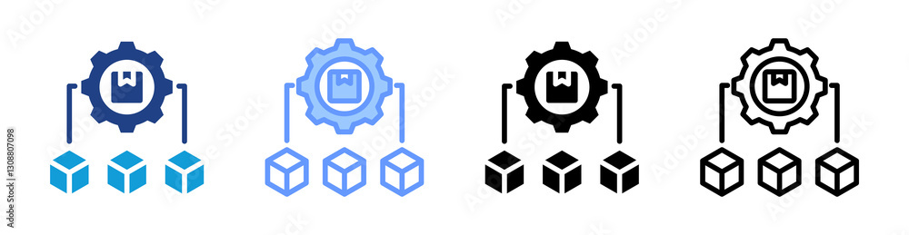 Poster Infrastructure icon set multiple style collection