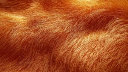 A close-up view of soft, orange fur, showcasing texture and color variations.