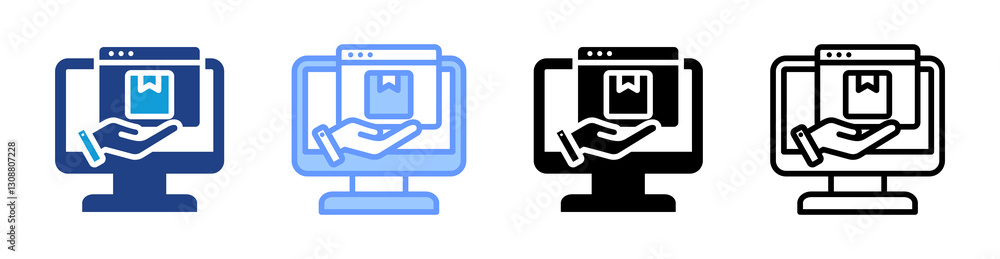 Aufkleber Platform icon set multiple style collection