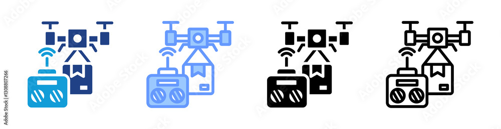 Leinwandbilder remote icon set multiple style collection
