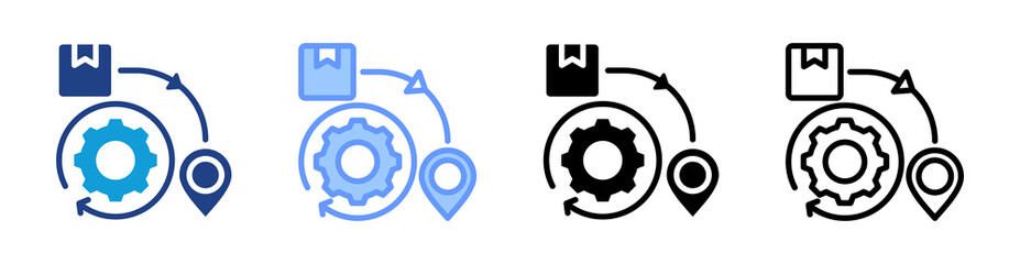 Operation icon set multiple style collection