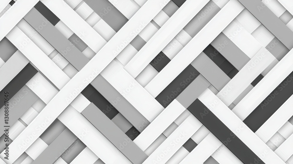 Poster abstract geometric pattern with stripes, lines. seamless vector background. white and grey ornament.