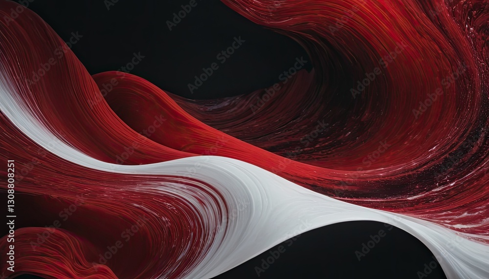 Poster abstract blurry smooth image of red color generative ai 1