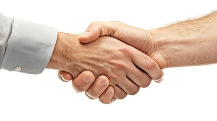Closeup Confident banker shaking hands with a client, trust and financial services partnership