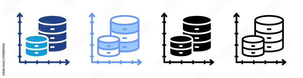 Poster Volume icon set multiple style collection