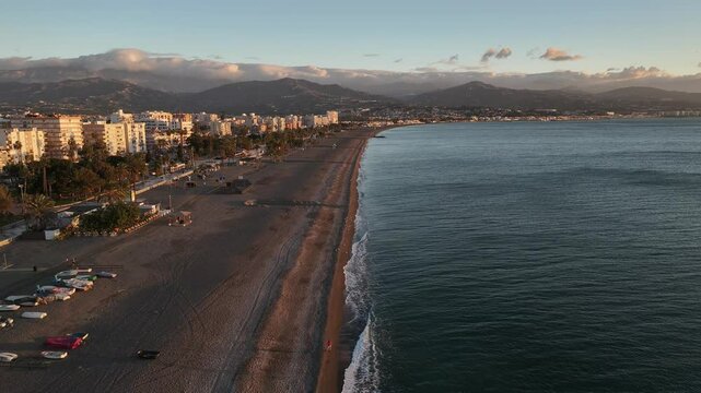 Playas de Torre del Mar en Velez-Malaga, Andalucia, Espa&ntilde;a