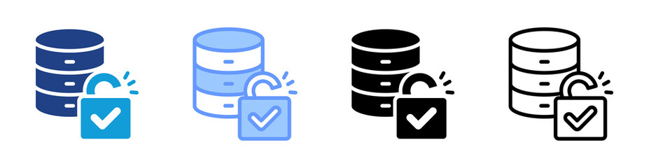 Decryption icon set multiple style collection