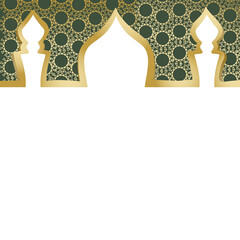 Islamic Decorative Frame With Background Pattern