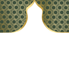 Islamic Decorative Frame With Background Pattern