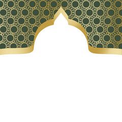 Islamic Decorative Frame With Background Pattern