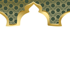 Islamic Decorative Frame With Background Pattern