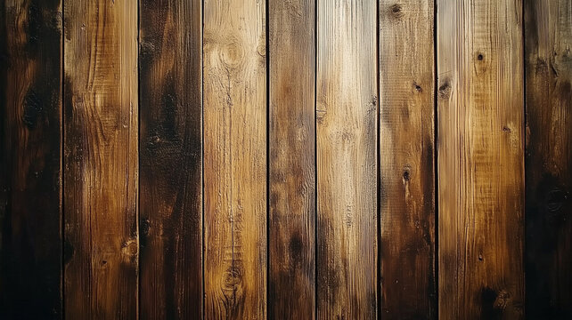 Wooden boards pattern background. Vertical boards, fence, slat sheathing. Wood texture photo style digital AI artwork.