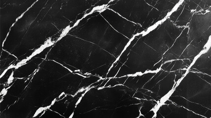 Elegant black marble texture with striking white veins