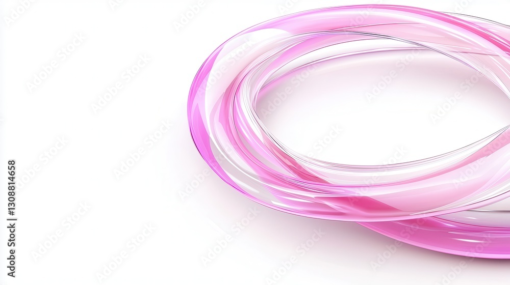 Poster elegant swirls in pink and white with a smooth textured background design