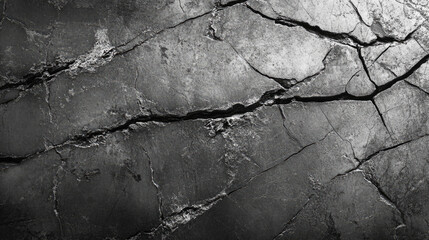 Obraz premium Dark cracked concrete surface with weathered texture