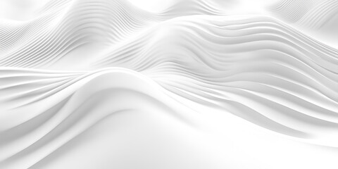 Fototapeta premium Gradient White Background with Wavy Lines - Wallpaper Image