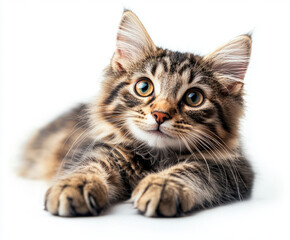 Obraz premium tabby cat isolated