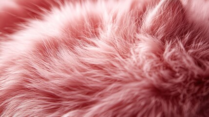 Fototapeta premium A close-up of soft, pink faux fur, showcasing texture and color.