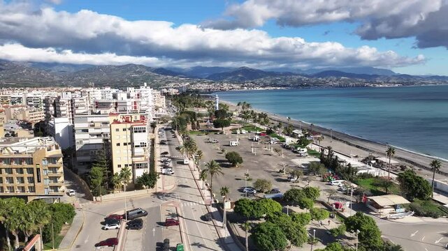 Faro de Torre del Mar de Velez-Malaga en Andalucia, Espa&ntilde;a