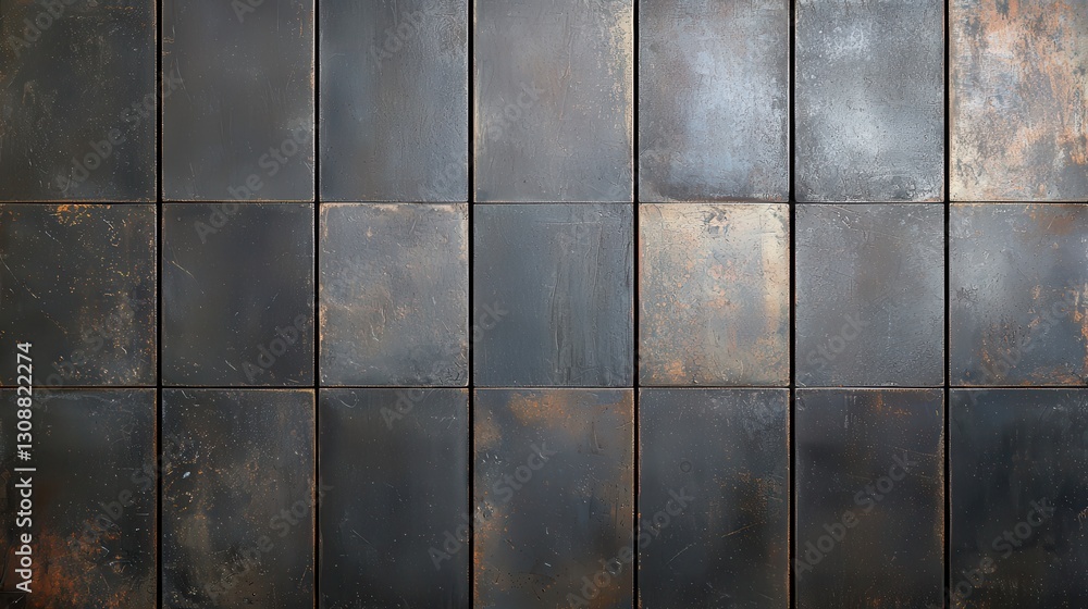 Poster abstract textured panels in dark shades with unique surface variations and patterns