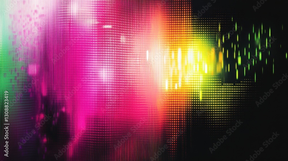 Aufkleber abstract digital art with vivid colors and pixelated pattern creating a modern aesthetic