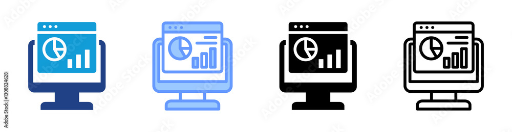 Aufkleber dashboard icon set multiple style collection