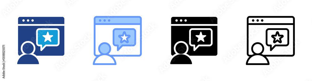 Aufkleber User Experience icon set multiple style collection