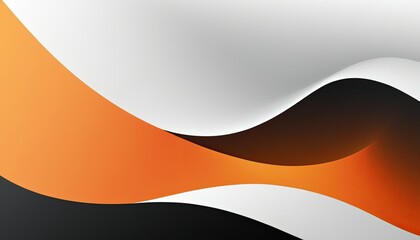 Orange modern wave style wide banner design
1