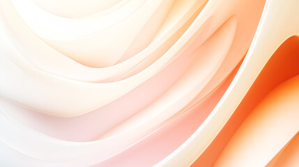 Abstract smooth gradient waves in pastel peach and cream tones