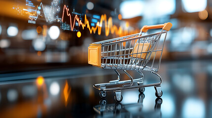 Shopping cart insights for e-commerce analysis digital marketplace business content online environment focused viewpoint