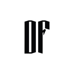 DF monogram logo design letter text name symbol monochrome logotype alphabet character simple logo