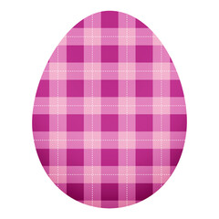 Easter egg png sticker, tartan purple pattern on transparent background
