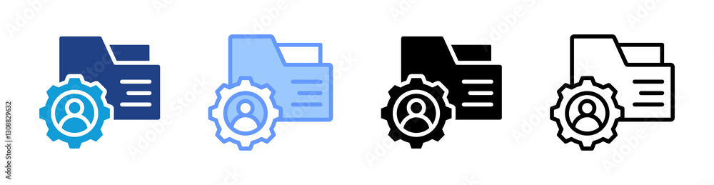 Aufkleber Data Subject icon set multiple style collection