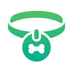 dog necklake gradient style