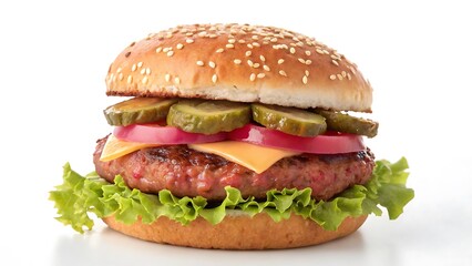 hamburger isolated on white