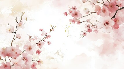 Fototapeta premium Chinese style ink wash flower painting