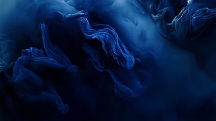 Fototapeta premium Dark indigo and navy clouds, moody and sleek with soft shadows