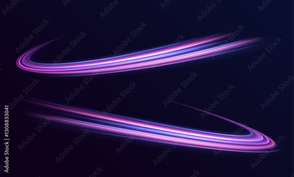 Leinwandbilder magic moving fast speed police lines. laser beams luminous abstract sparkling isolated on a transpar