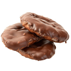 chocolate covered pretze isolated on white or transparent background