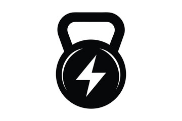 Kettlebell Silhouette Vectors Illustration with gym fitness icon for Workout Design