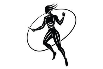 Gym and Fitness workout with Battle Ropes Vectors Illustration