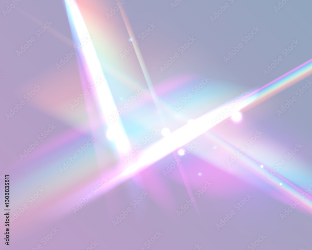 Leinwandbilder abstract color light effect background with sparks. rainbow colorful light prism effect, transparent
