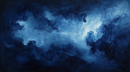 Obraz premium Dark indigo and navy clouds, moody and sleek with soft shadows