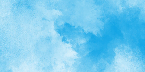 Bright and shinny cloudy sky blue watercolor background, Light blue background with watercolor, Abstract blue sky with clouds,blue watercolor paper texture background.
