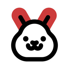 rabbit face mixed style