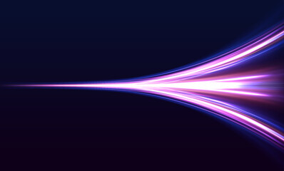 This vibrant design showcases a magical energy vortex, created by swirling neon lights. The tunnel of light leads through a colorful blue portal, enveloping viewers in a surreal world of fluid motion.