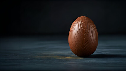 Easter egg chocolate egg luxury background. Easter theme background, shiny chocolate egg display. Chocolate egg texture Easter hunt, Easter celebration. Facebook, Instagram, TikTok Social Media post