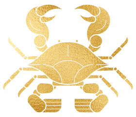 Gold Cancer  png Alphonse Mucha's zodiac sign, sticker famous Art Nouveau artwork, transparent background, remixed by rawpixel